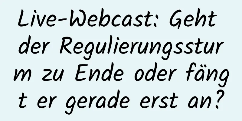 Live-Webcast: Geht der Regulierungssturm zu Ende oder fängt er gerade erst an?