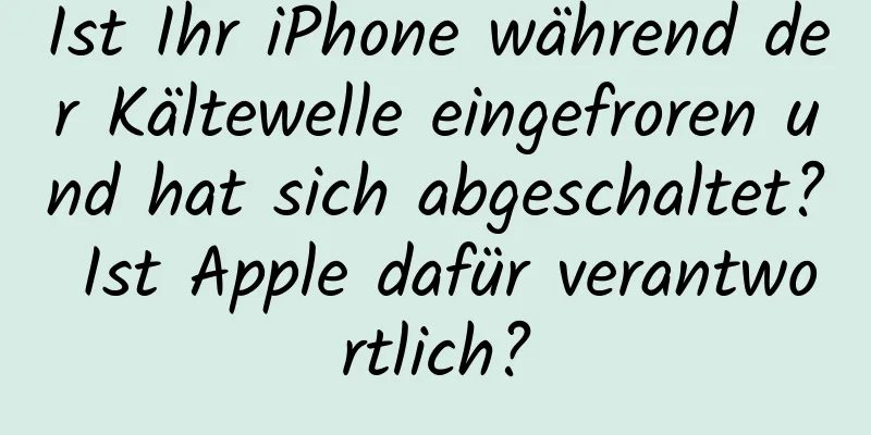 Ist Ihr iPhone während der Kältewelle eingefroren und hat sich abgeschaltet? Ist Apple dafür verantwortlich?