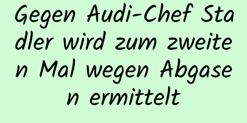 Gegen Audi-Chef Stadler wird zum zweiten Mal wegen Abgasen ermittelt