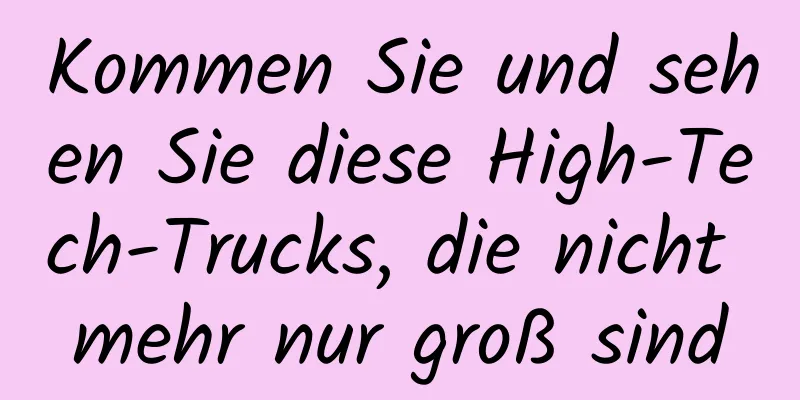 Kommen Sie und sehen Sie diese High-Tech-Trucks, die nicht mehr nur groß sind