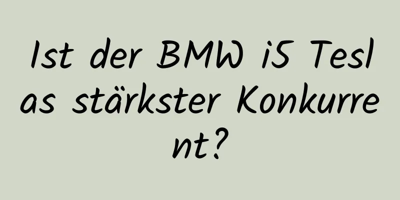 Ist der BMW i5 Teslas stärkster Konkurrent?