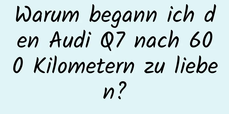 Warum begann ich den Audi Q7 nach 600 Kilometern zu lieben?