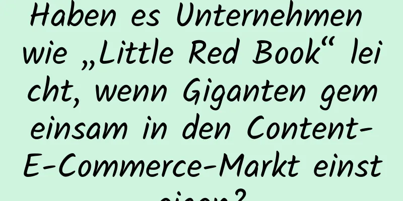 Haben es Unternehmen wie „Little Red Book“ leicht, wenn Giganten gemeinsam in den Content-E-Commerce-Markt einsteigen?
