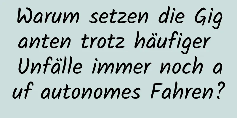 Warum setzen die Giganten trotz häufiger Unfälle immer noch auf autonomes Fahren?