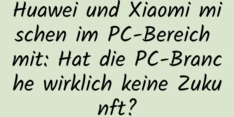 Huawei und Xiaomi mischen im PC-Bereich mit: Hat die PC-Branche wirklich keine Zukunft?