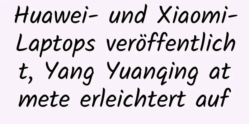 Huawei- und Xiaomi-Laptops veröffentlicht, Yang Yuanqing atmete erleichtert auf