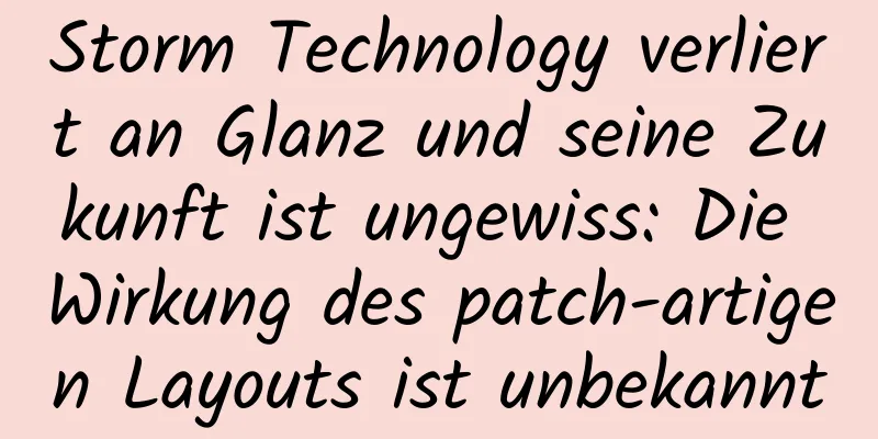 Storm Technology verliert an Glanz und seine Zukunft ist ungewiss: Die Wirkung des patch-artigen Layouts ist unbekannt