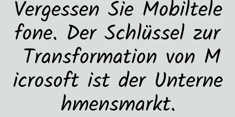 Vergessen Sie Mobiltelefone. Der Schlüssel zur Transformation von Microsoft ist der Unternehmensmarkt.