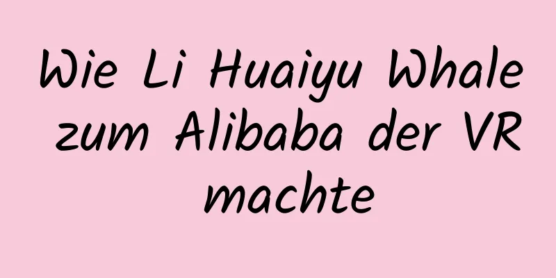 Wie Li Huaiyu Whale zum Alibaba der VR machte