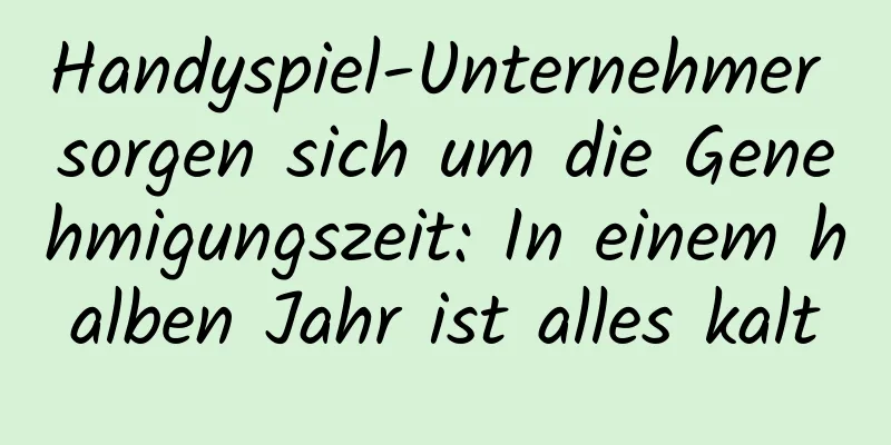 Handyspiel-Unternehmer sorgen sich um die Genehmigungszeit: In einem halben Jahr ist alles kalt