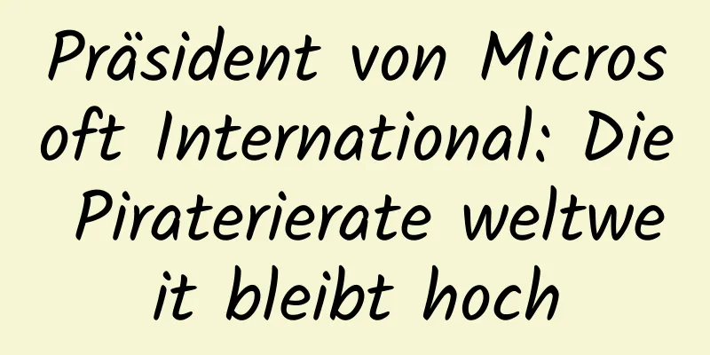 Präsident von Microsoft International: Die Piraterierate weltweit bleibt hoch