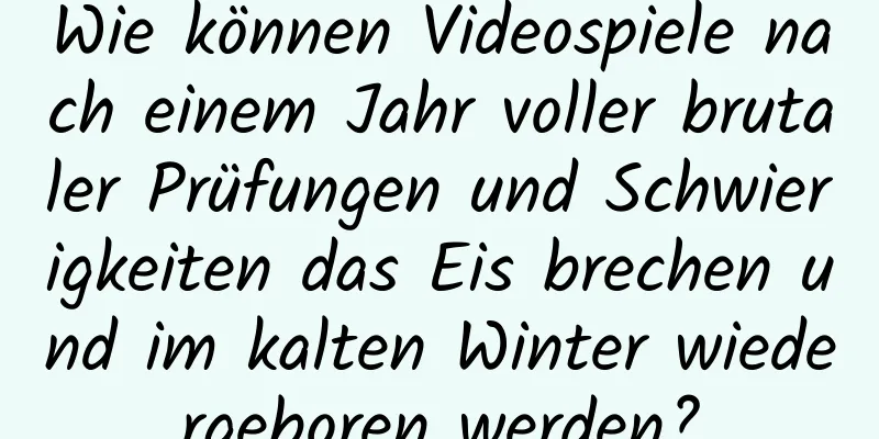 Wie können Videospiele nach einem Jahr voller brutaler Prüfungen und Schwierigkeiten das Eis brechen und im kalten Winter wiedergeboren werden?