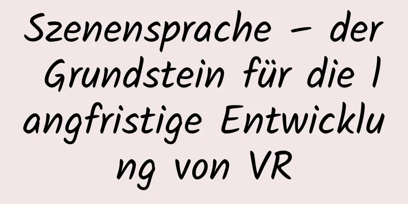 Szenensprache – der Grundstein für die langfristige Entwicklung von VR