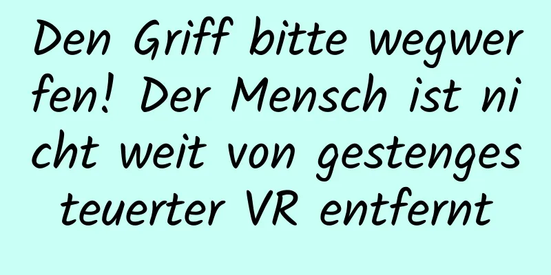 Den Griff bitte wegwerfen! Der Mensch ist nicht weit von gestengesteuerter VR entfernt