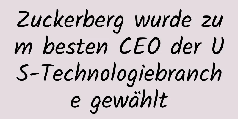 Zuckerberg wurde zum besten CEO der US-Technologiebranche gewählt