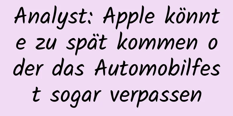 Analyst: Apple könnte zu spät kommen oder das Automobilfest sogar verpassen