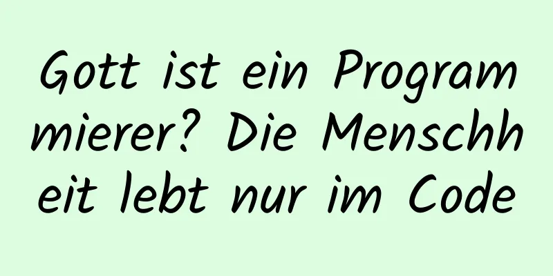 Gott ist ein Programmierer? Die Menschheit lebt nur im Code