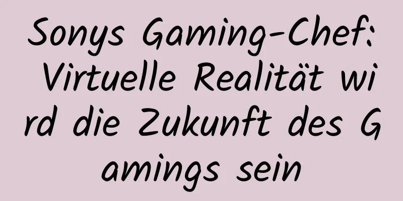 Sonys Gaming-Chef: Virtuelle Realität wird die Zukunft des Gamings sein