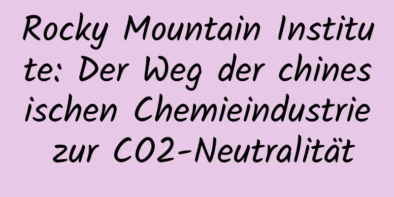 Rocky Mountain Institute: Der Weg der chinesischen Chemieindustrie zur CO2-Neutralität