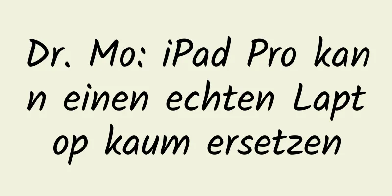 Dr. Mo: iPad Pro kann einen echten Laptop kaum ersetzen