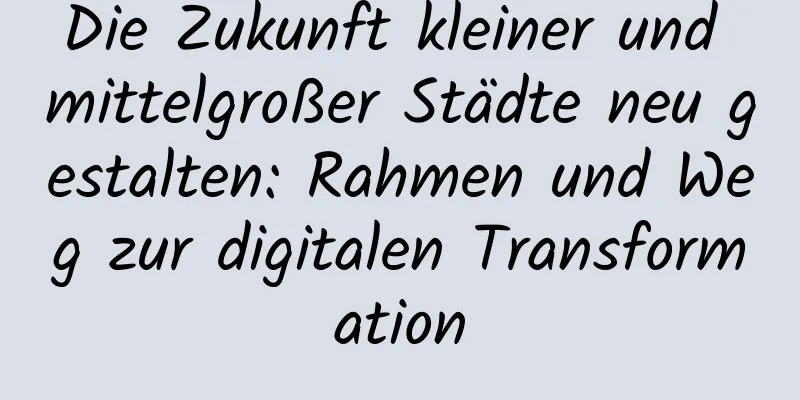 Die Zukunft kleiner und mittelgroßer Städte neu gestalten: Rahmen und Weg zur digitalen Transformation