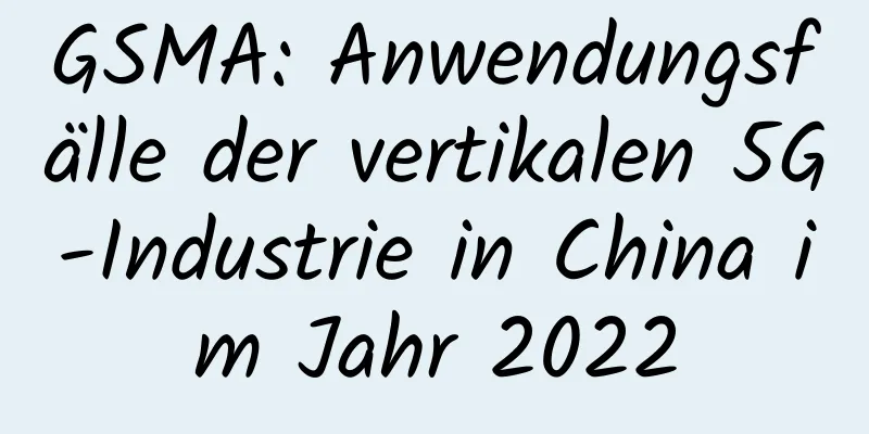 GSMA: Anwendungsfälle der vertikalen 5G-Industrie in China im Jahr 2022