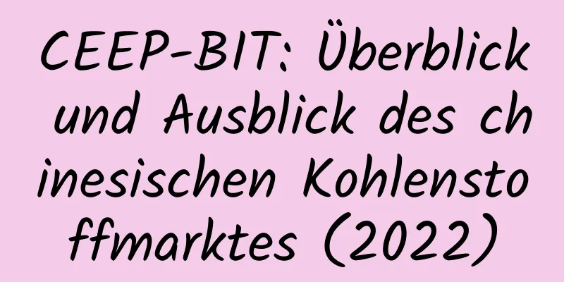 CEEP-BIT: Überblick und Ausblick des chinesischen Kohlenstoffmarktes (2022)