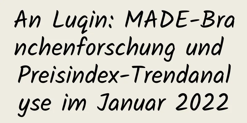 An Luqin: MADE-Branchenforschung und Preisindex-Trendanalyse im Januar 2022