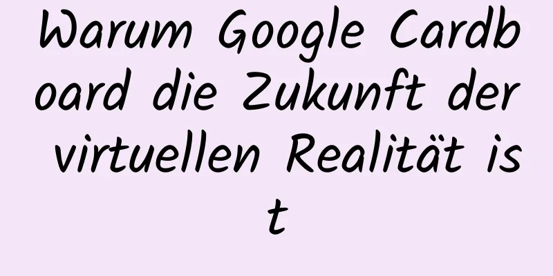 Warum Google Cardboard die Zukunft der virtuellen Realität ist
