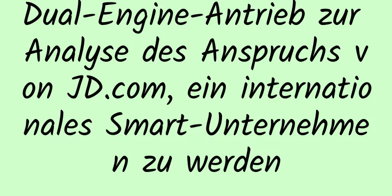 Dual-Engine-Antrieb zur Analyse des Anspruchs von JD.com, ein internationales Smart-Unternehmen zu werden
