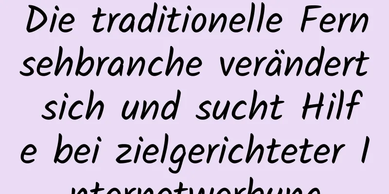 Die traditionelle Fernsehbranche verändert sich und sucht Hilfe bei zielgerichteter Internetwerbung