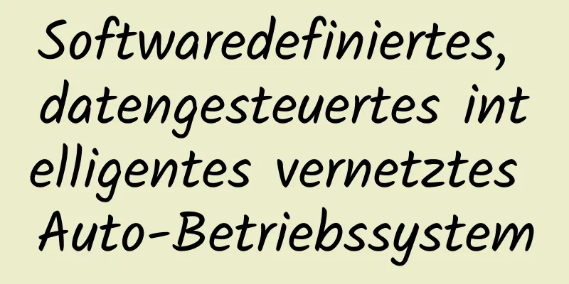 Softwaredefiniertes, datengesteuertes intelligentes vernetztes Auto-Betriebssystem