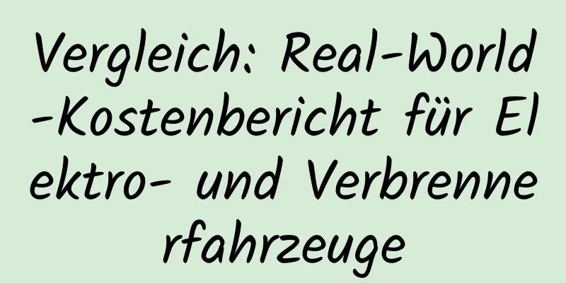 Vergleich: Real-World-Kostenbericht für Elektro- und Verbrennerfahrzeuge