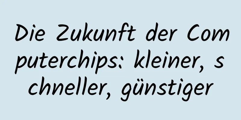 Die Zukunft der Computerchips: kleiner, schneller, günstiger