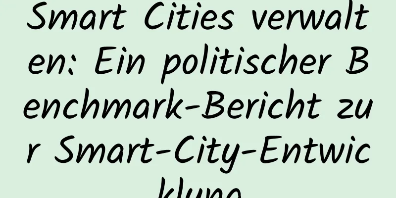 Smart Cities verwalten: Ein politischer Benchmark-Bericht zur Smart-City-Entwicklung