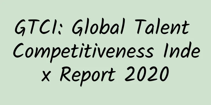 GTCI: Global Talent Competitiveness Index Report 2020