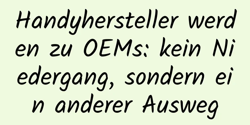 Handyhersteller werden zu OEMs: kein Niedergang, sondern ein anderer Ausweg