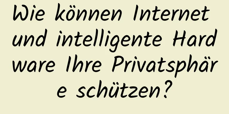 Wie können Internet und intelligente Hardware Ihre Privatsphäre schützen?