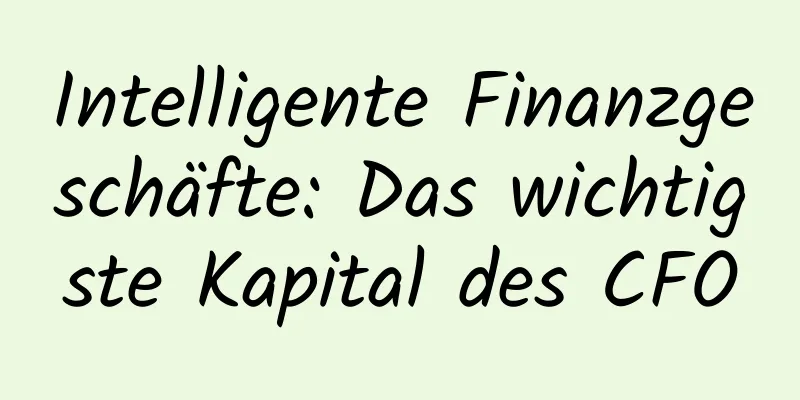 Intelligente Finanzgeschäfte: Das wichtigste Kapital des CFO