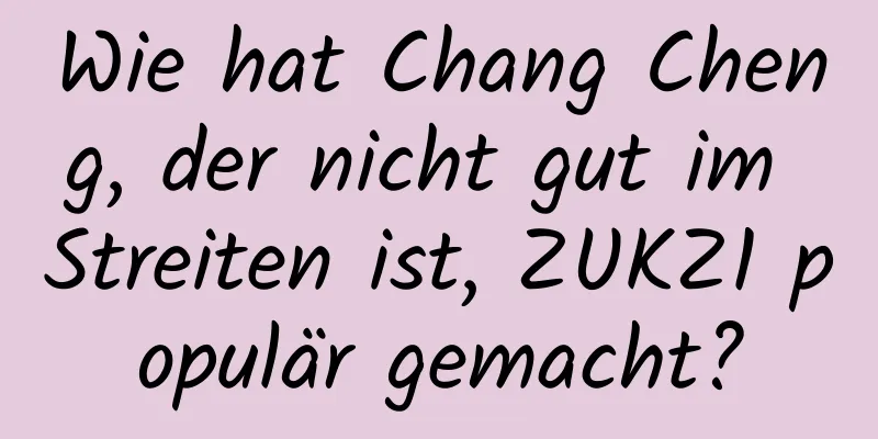 Wie hat Chang Cheng, der nicht gut im Streiten ist, ZUKZ1 populär gemacht?