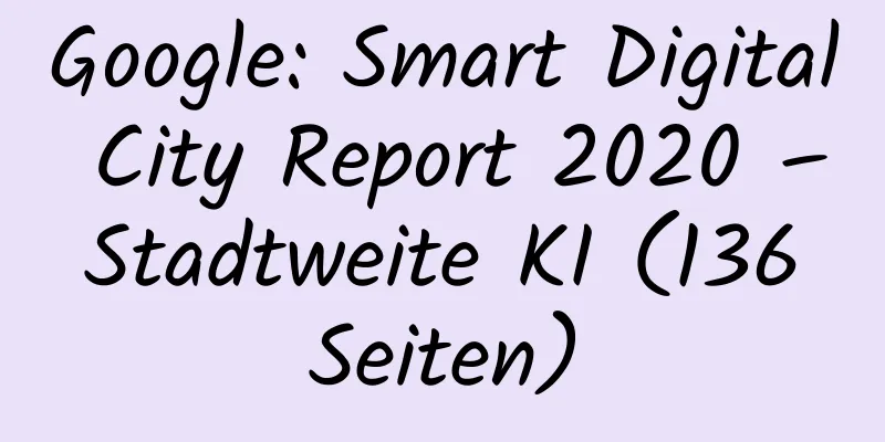 Google: Smart Digital City Report 2020 – Stadtweite KI (136 Seiten)