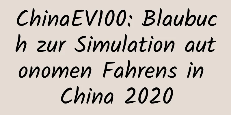 ChinaEV100: Blaubuch zur Simulation autonomen Fahrens in China 2020