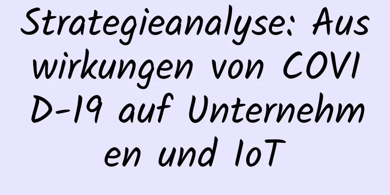 Strategieanalyse: Auswirkungen von COVID-19 auf Unternehmen und IoT