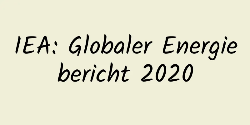 IEA: Globaler Energiebericht 2020