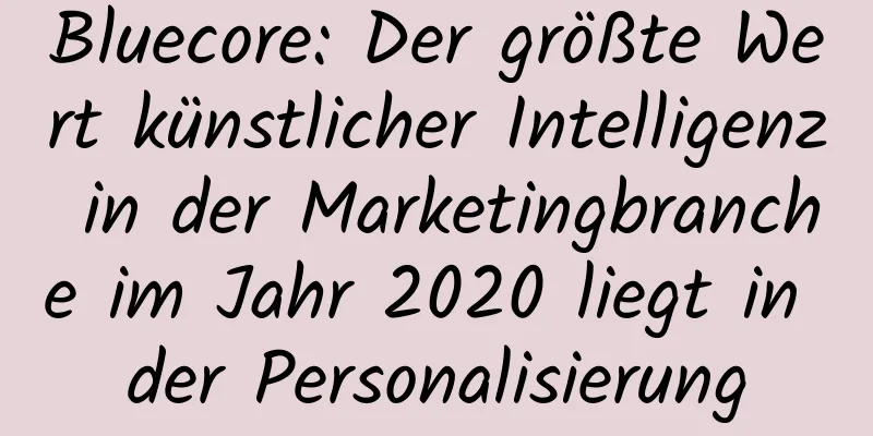 Bluecore: Der größte Wert künstlicher Intelligenz in der Marketingbranche im Jahr 2020 liegt in der Personalisierung