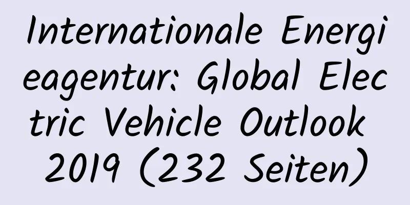 Internationale Energieagentur: Global Electric Vehicle Outlook 2019 (232 Seiten)