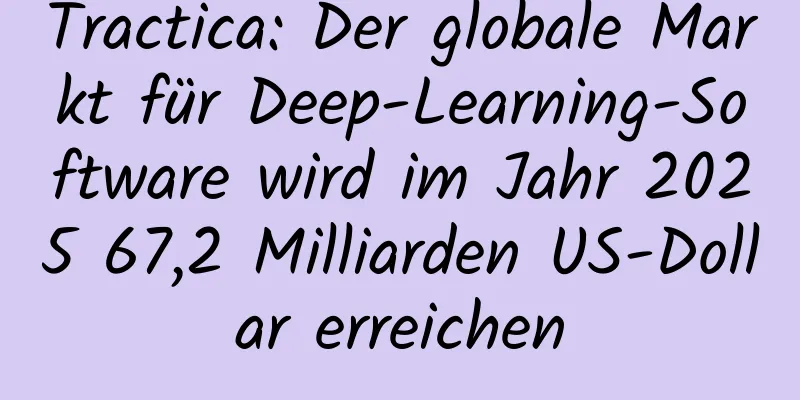 Tractica: Der globale Markt für Deep-Learning-Software wird im Jahr 2025 67,2 Milliarden US-Dollar erreichen