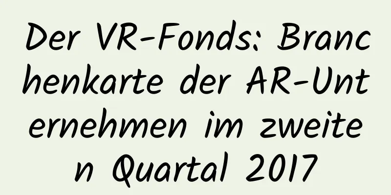 Der VR-Fonds: Branchenkarte der AR-Unternehmen im zweiten Quartal 2017