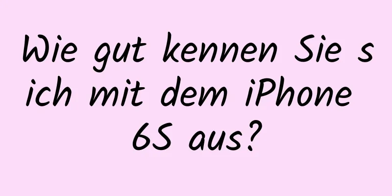 Wie gut kennen Sie sich mit dem iPhone 6S aus?
