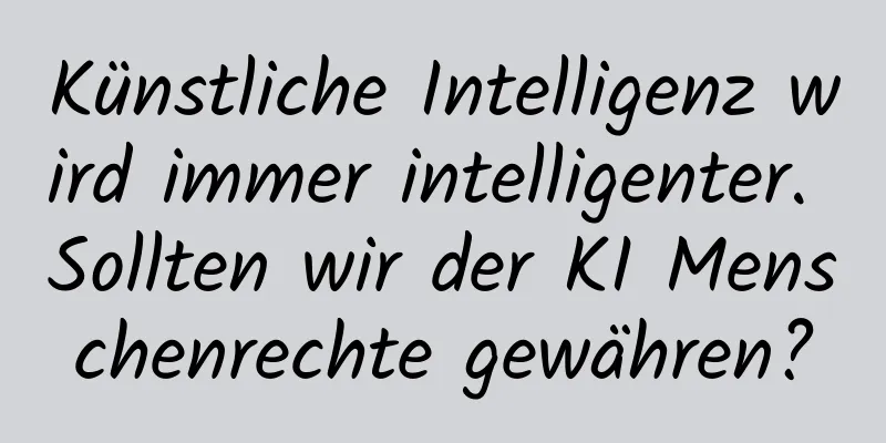 Künstliche Intelligenz wird immer intelligenter. Sollten wir der KI Menschenrechte gewähren?